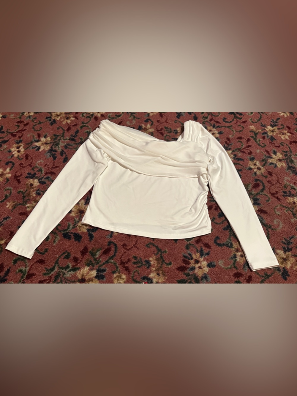 Princess Polly Women's One-Shoulder Long Sleeve Top - White